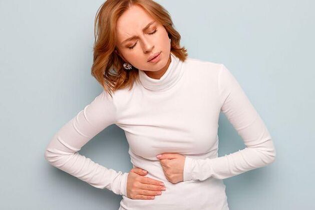 Gastritis in a woman seeking a diet